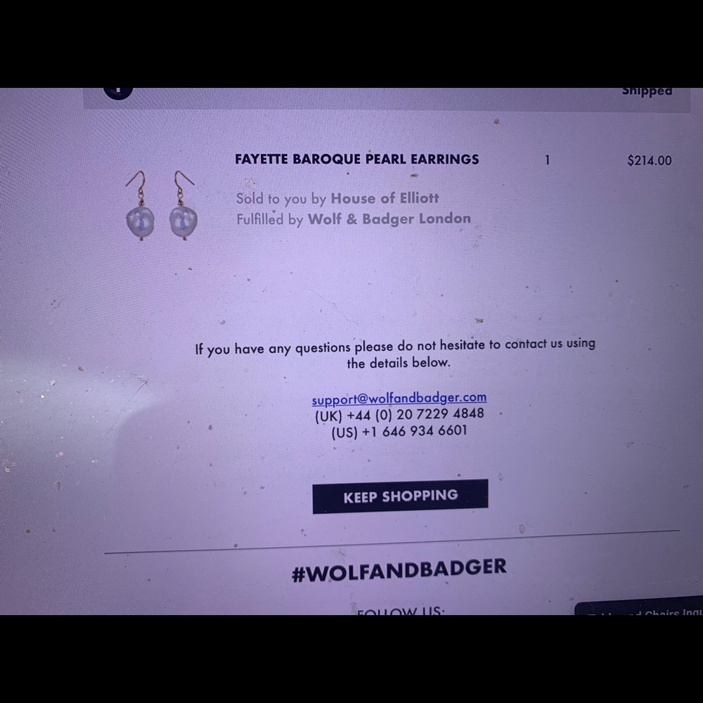 Baroque Pearl Earrings Never Worn